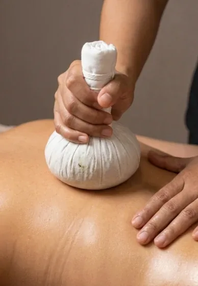 Spa towels and candles